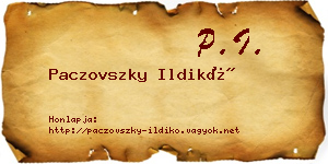 Paczovszky Ildikó névjegykártya